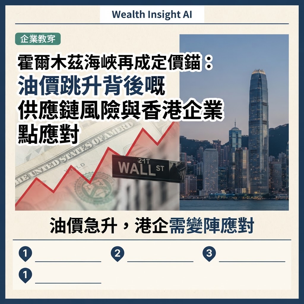 霍爾木茲海峽再成定價錨：油價跳升背後嘅供應鏈風險與香港企業點應對