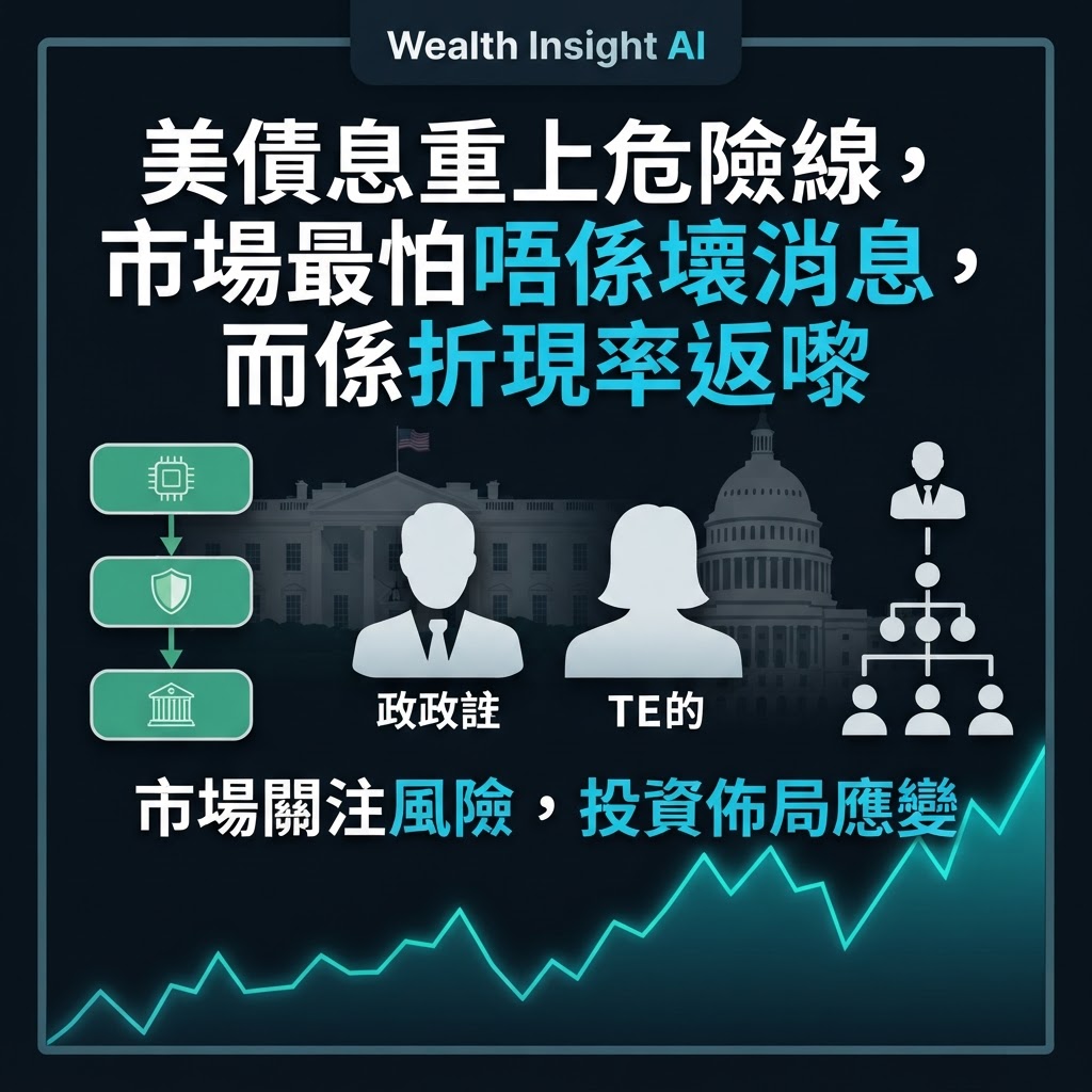 美債息重上危險線,市場最怕唔係壞消息,而係折現率返嚟
