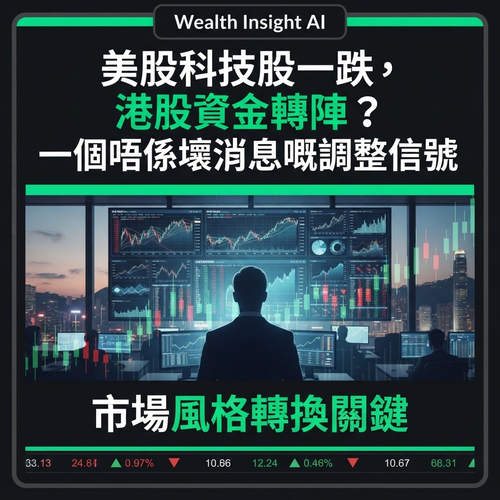 美股科技股一跌，港股資金轉陣？一個唔係壞消息嘅調整信號