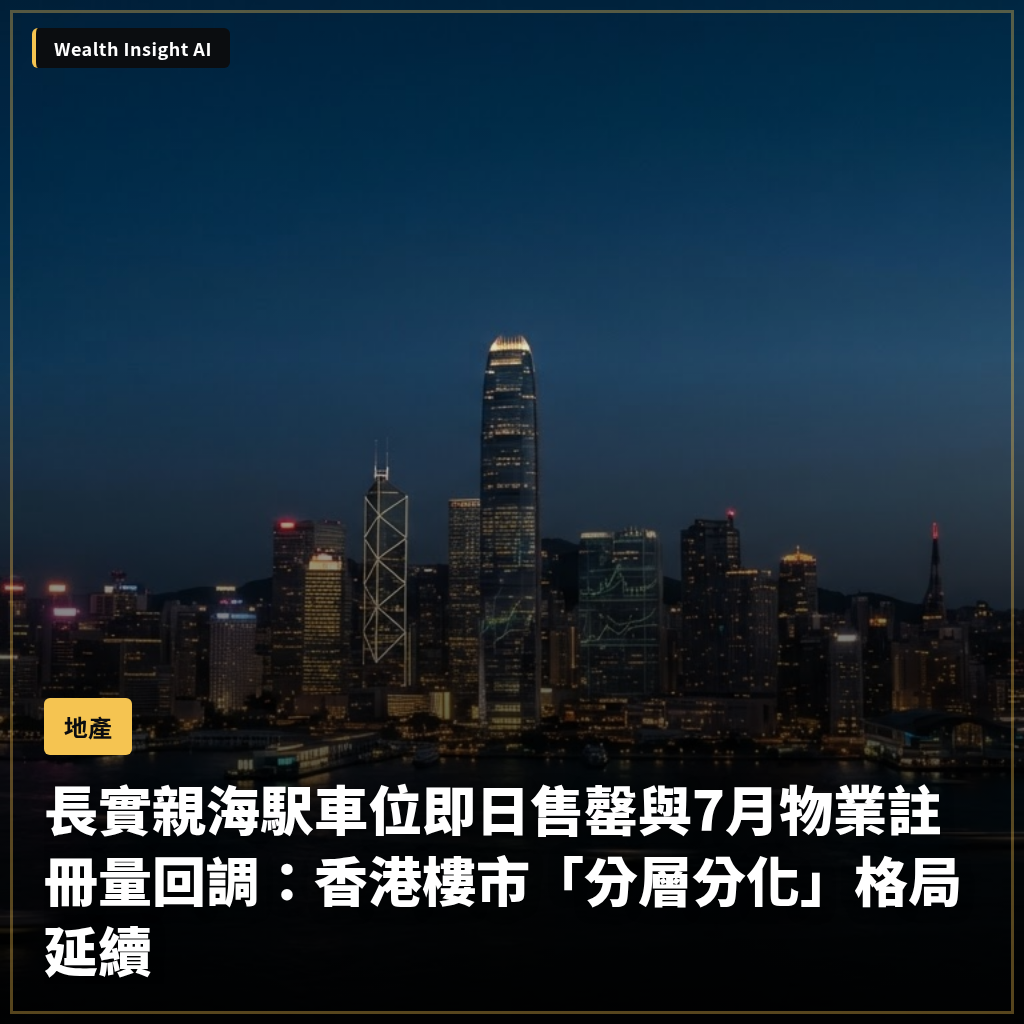 長實親海駅車位即日售罄與7月物業註冊量回調:香港樓市「分層分化」格局延續