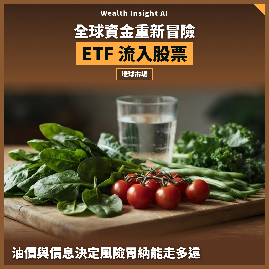 全球資金重新冒險:ETF 流入股票,油價與債息決定風險胃納能走多遠