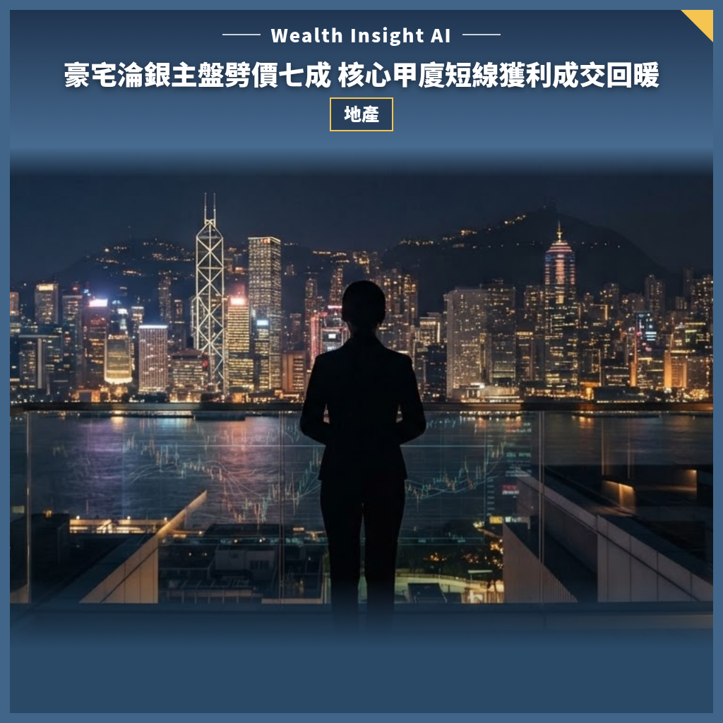 豪宅淪銀主盤劈價七成 核心甲廈短線獲利成交回暖