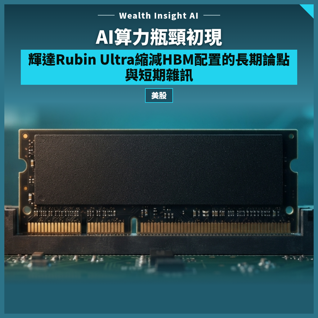 AI算力瓶頸初現:輝達Rubin Ultra縮減HBM配置的長期論點與短期雜訊