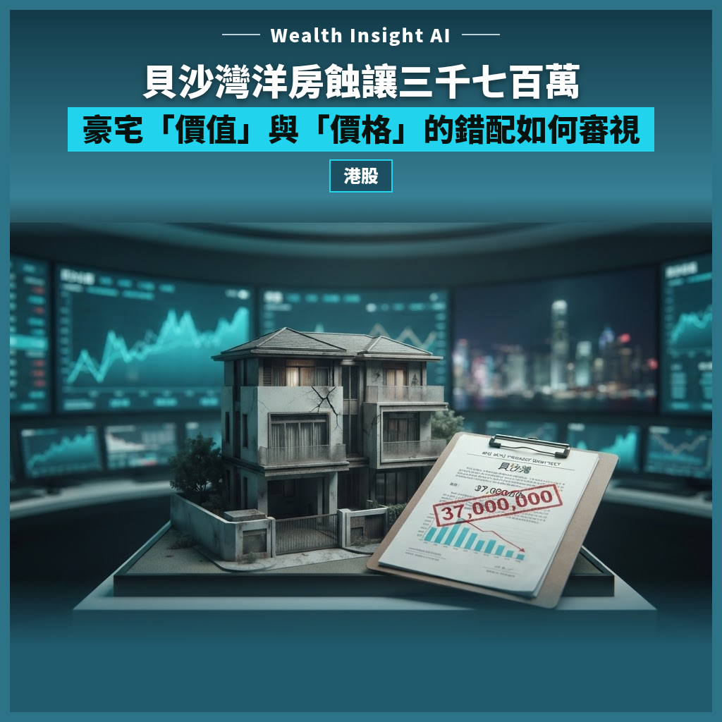 貝沙灣洋房蝕讓三千七百萬:豪宅「價值」與「價格」的錯配如何審視?